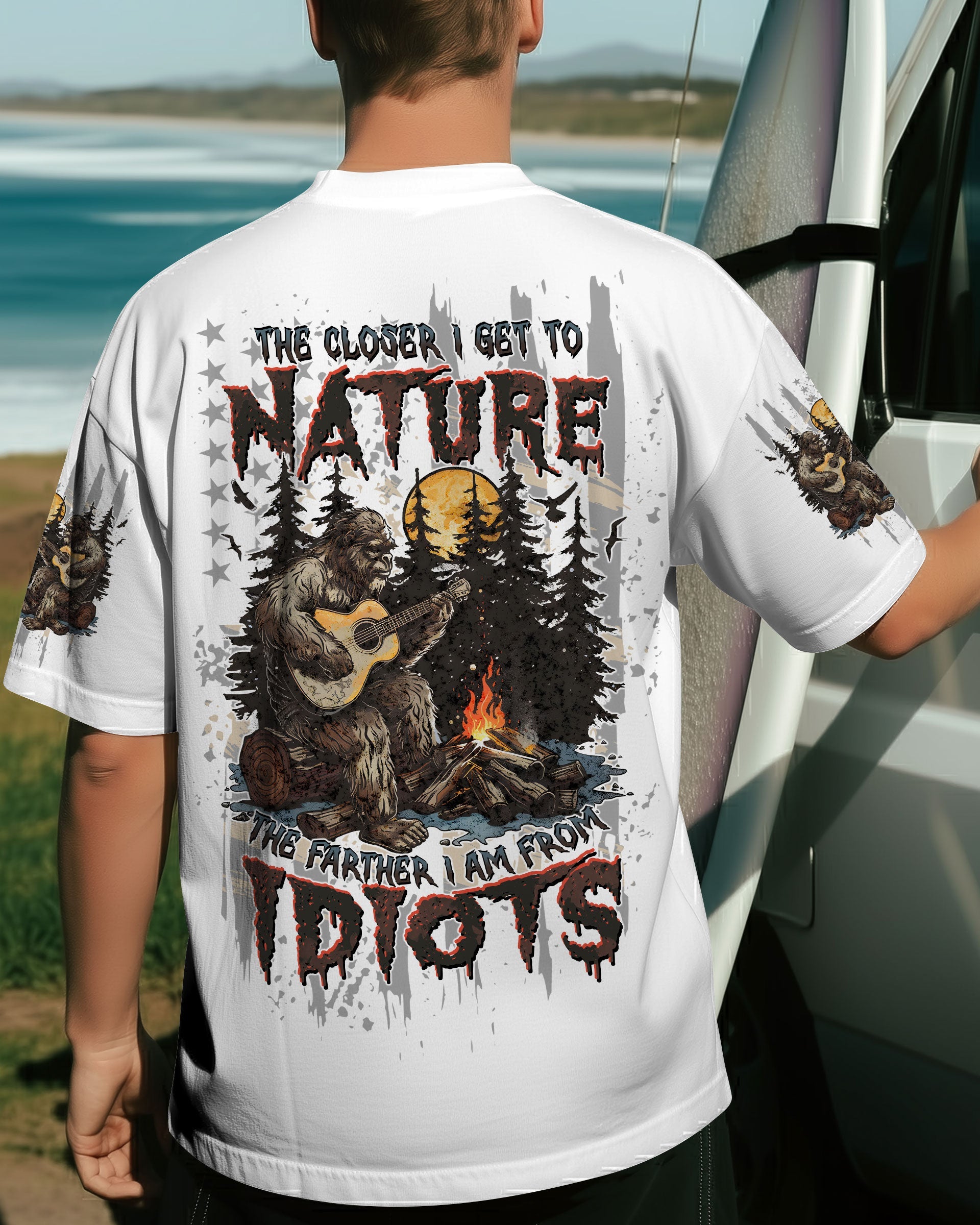 THE CLOSER I GET TO NATURE BIGFOOT ALL OVER PRINT - TLTW2511251