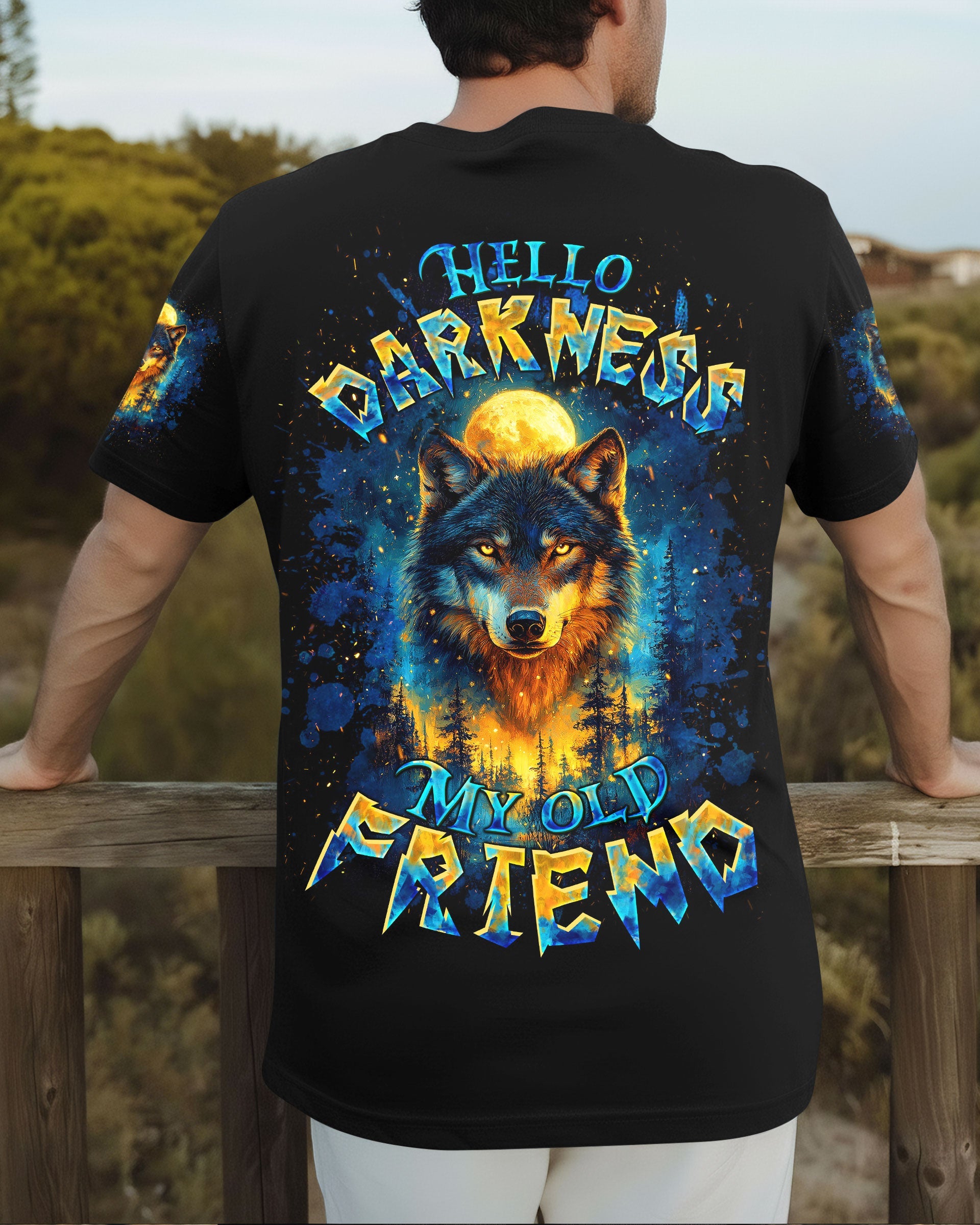 HELLO DARKNESS MY OLD FRIEND WOLF ALL OVER PRINT - TLTW0611251