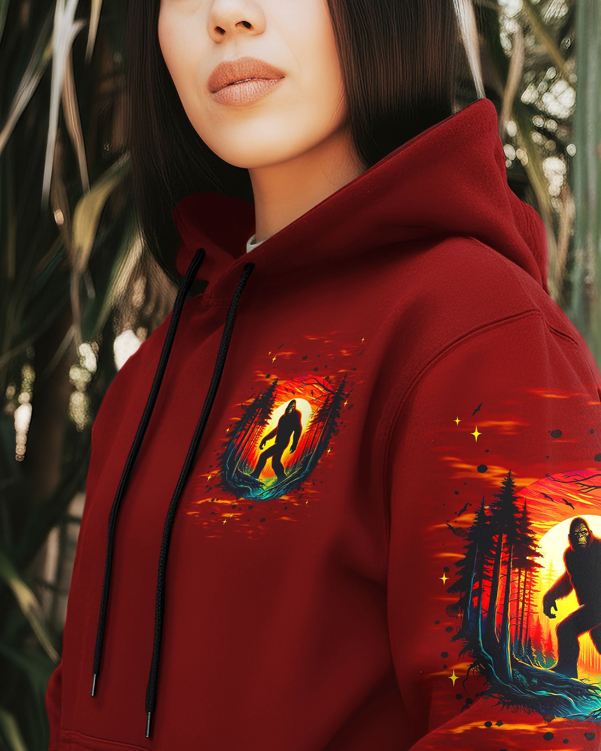 AND INTO THE FOREST I GO BIGFOOT ALL OVER PRINT - TLNT0311251