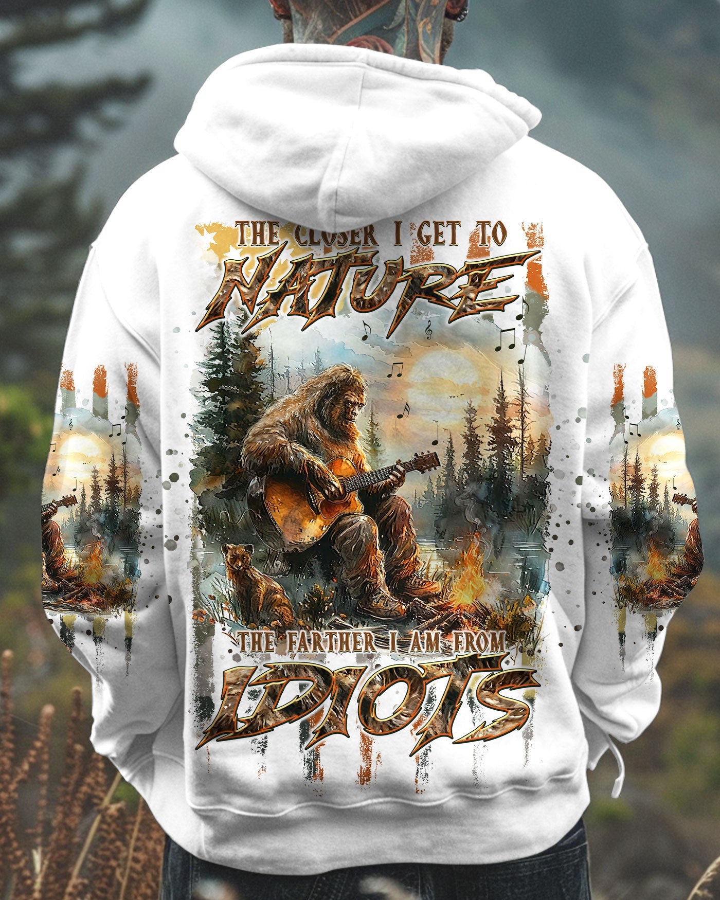 THE CLOSER I GET TO NATURE BIGFOOT GUITAR ALL OVER PRINT - TLNT1608241