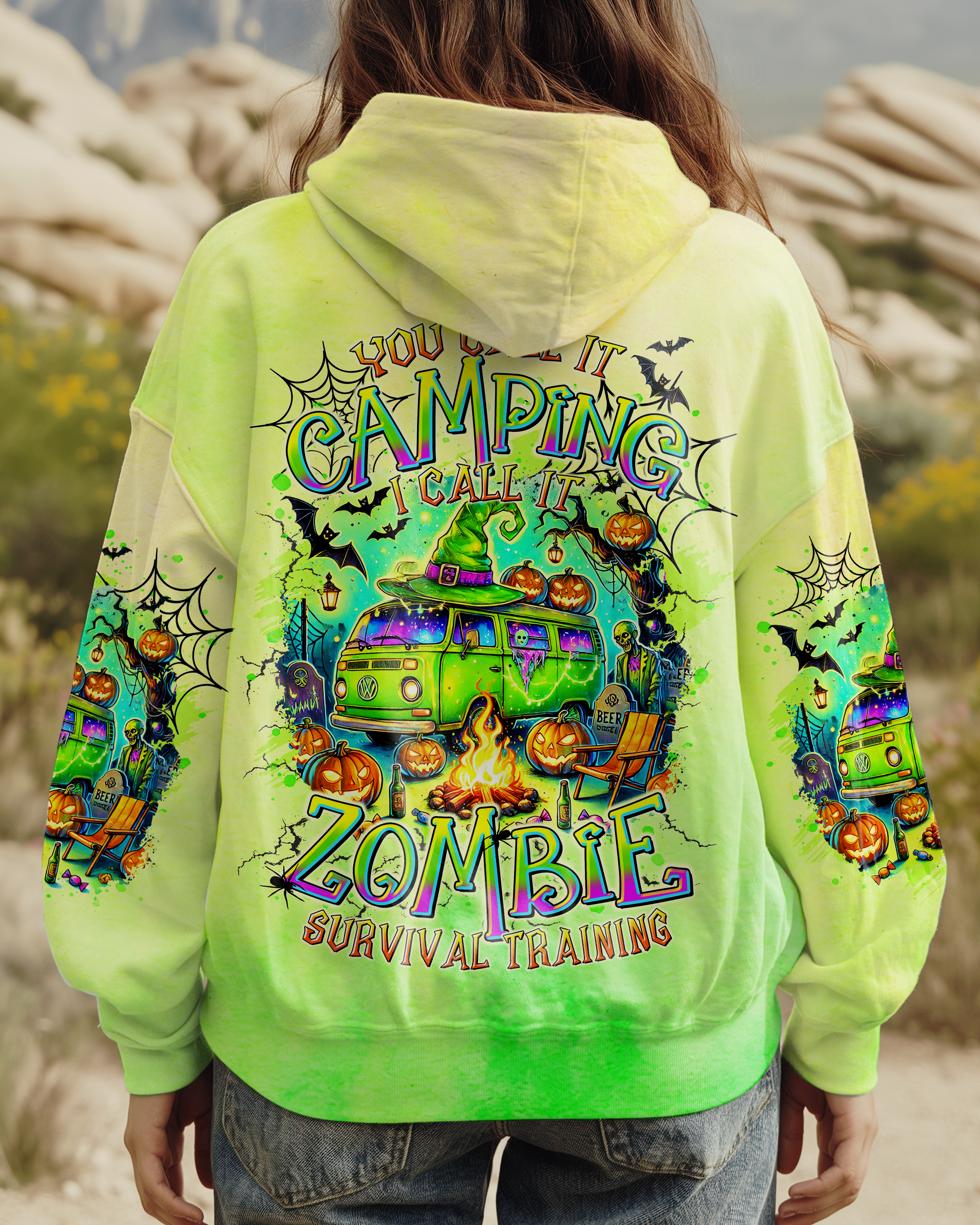 ZOMBIE SURVIVAL TRAINING CAMPING HALLOWEEN ALL OVER PRINT - TLTR2908242
