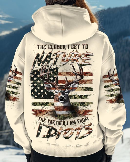 THE CLOSER I GET TO NATURE DEER ALL OVER PRINT - YHLN1102254