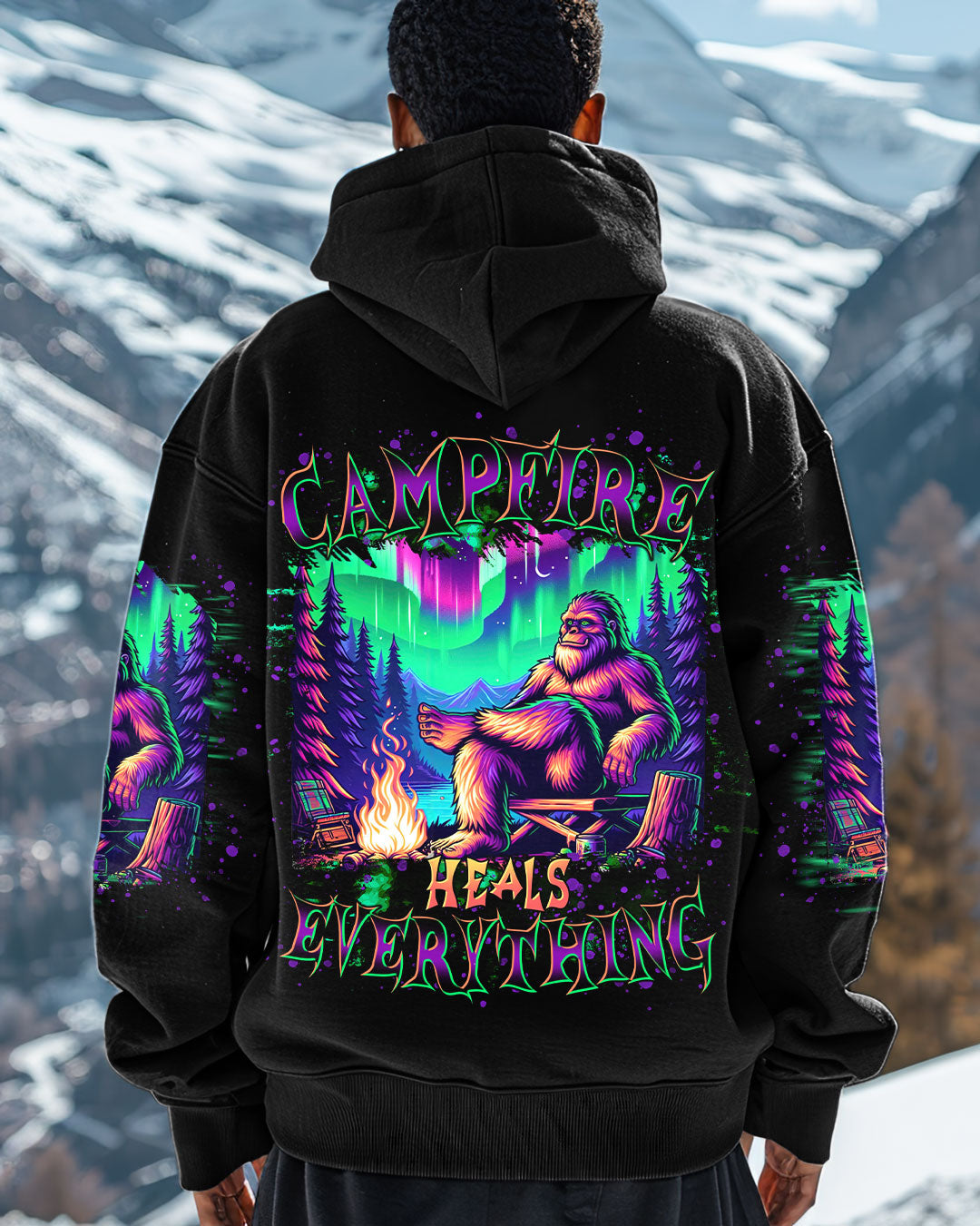 CAMPFIRE HEALS EVERYTHING BIGFOOT ALL OVER PRINT   - TLTR1112243