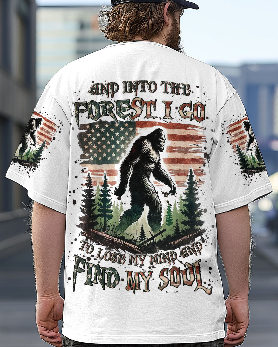 AND INTO THE FOREST I GO BIGFOOT ALL OVER PRINT - YHLN1704253