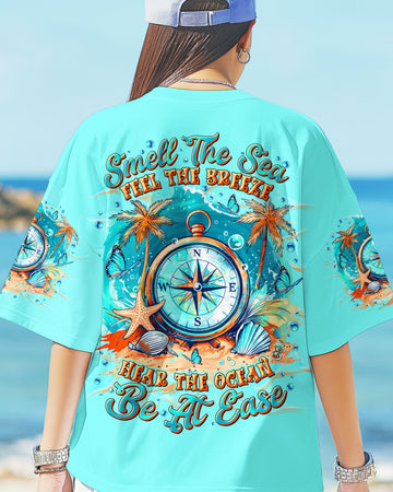 SMELL THE SEA FEEL THE BREEZE COMPASS ALL OVER PRINT - TLTR0204251