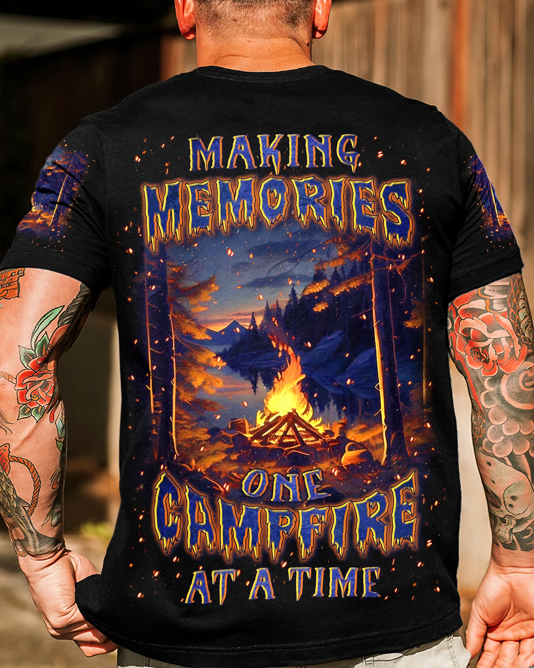 MAKING MEMORIES ONE CAMPFIRE AT A TIME ALL OVER PRINT - YHLN0409241
