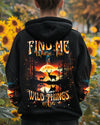 FIND ME WHERE THE WILD THINGS ARE DEER HUNTING NATURE ALL OVER PRINT  - TLNT2111241