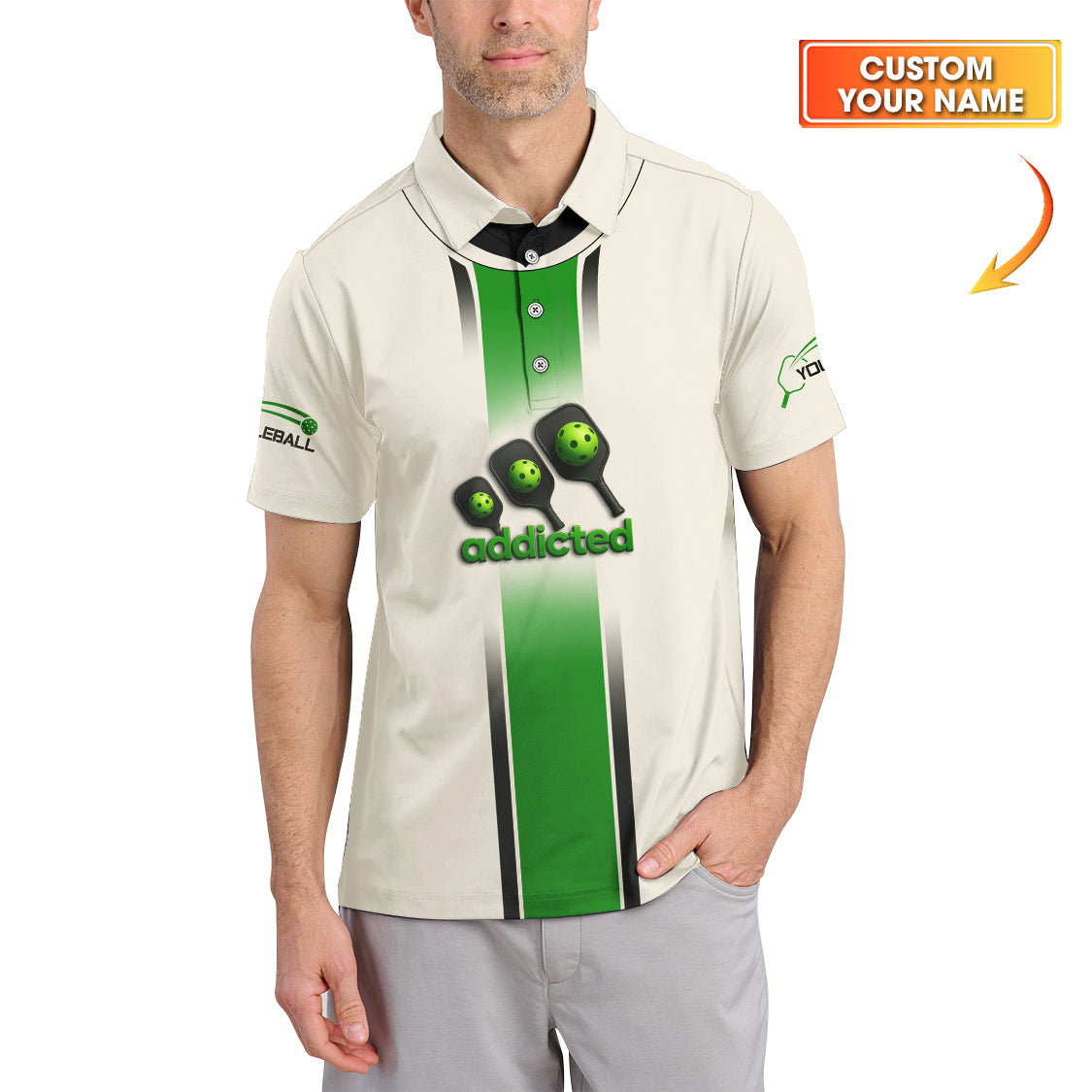 Custom Pickleball Shirts For Men's, Addicted Funny Pickleball Shirt, Gift For Pickleball Lovers