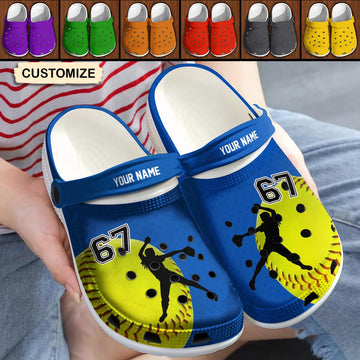 BlueJose Softball Clogs Personalized Clogs Shoe For The Sport Enthusiast