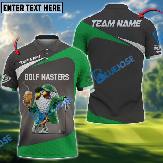 BlueJose Golf Masters Shirt Polo Golf Tournament Shirt, Custom Name & Team Name 3D Shirts