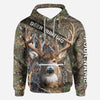 BlueJose Deer Hunting Camo, Personalized All Over Hoodie, Personalized 3D Hoodie For Hunting Lover