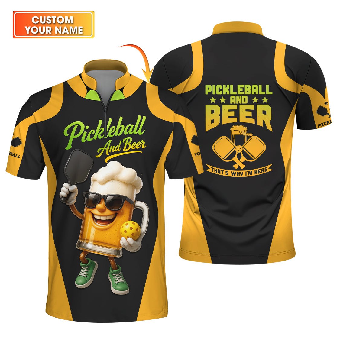 Pickleball And Beer Funny Pickleball Shirts, Custom Pickleball Shirt Gift For Pickleball Player
