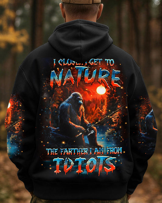 THE CLOSER I GET TO NATURE BIGFOOT FISHING ALL OVER PRINT - YHHN1812253