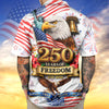 Bluejose America Land of The Free Home of The Brave 250 Years of Freedom Hawaiian Shirt