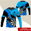BlueJose Lightning Pattern Darts Personalized Name, Team Name Hoodie