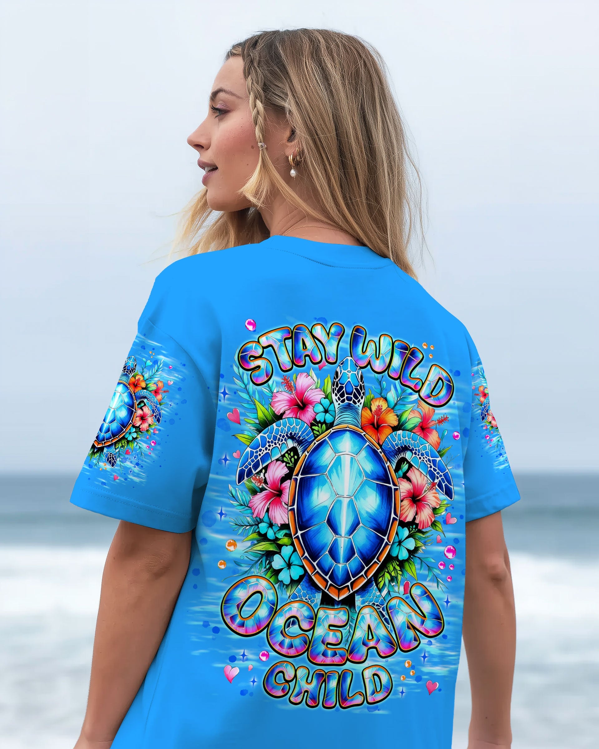 STAY WILD OCEAN CHILD TURTLE ALL OVER PRINT - TLNT0809254