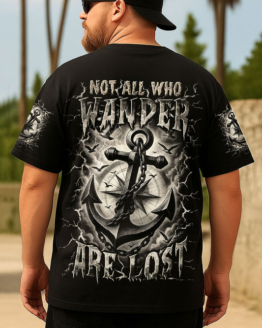 NOT ALL WHO WANDER ARE LOST ANCHOR COMPASS ALL OVER PRINT - YHLN2706254