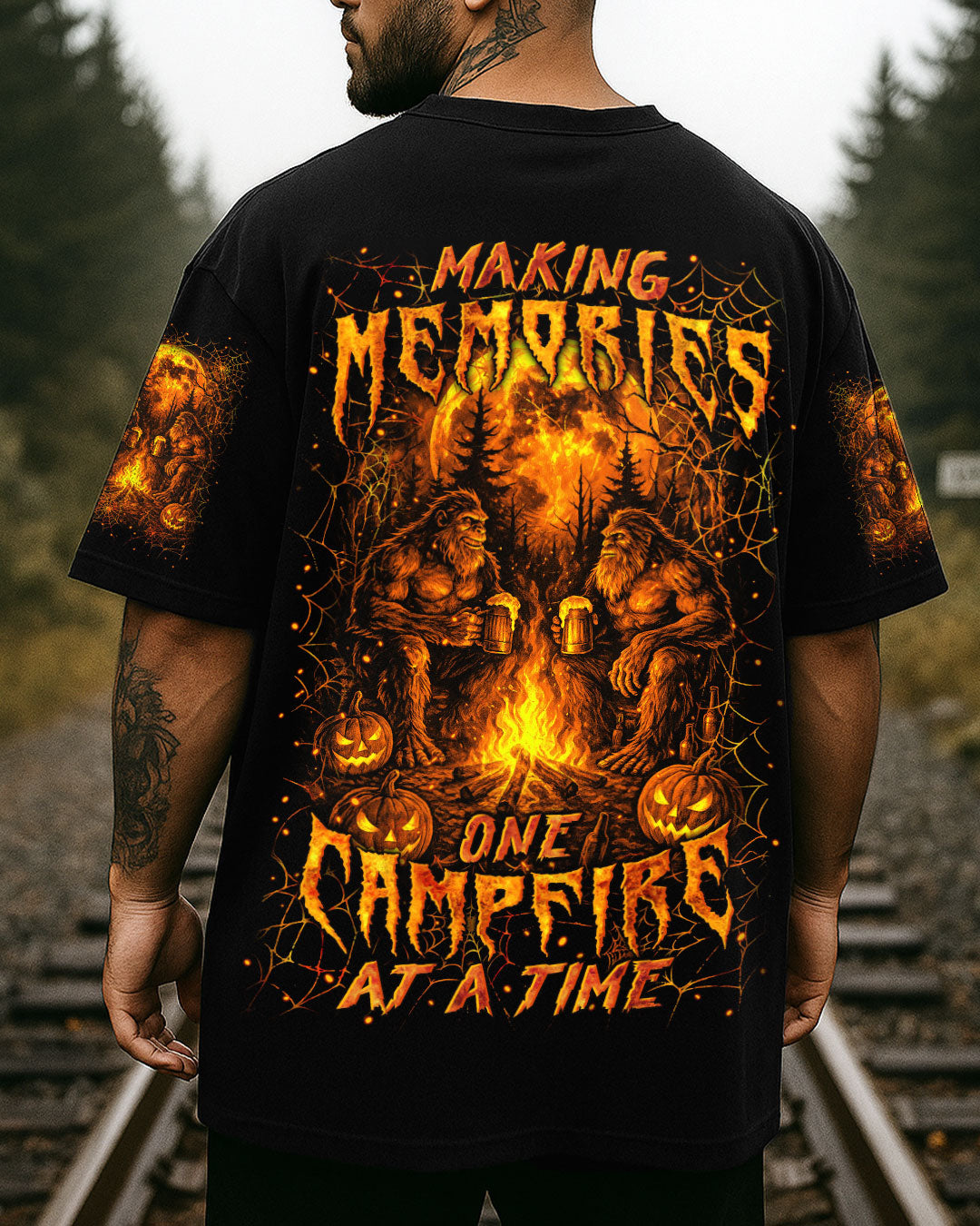 MAKING MEMORIES ONE CAMPFIRE AT A TIME BIGFOOT HALLOWEEN ALL OVER PRINT - YHLN1807254
