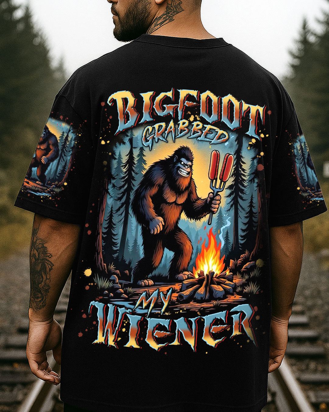 BIGFOOT GRABBED MY WIENER ALL OVER PRINT - YHLN2608253