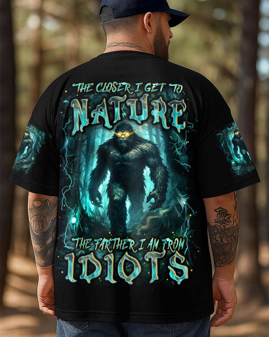 THE CLOSER I GET TO NATURE BIGFOOT ALL OVER PRINT - YHHN1007253