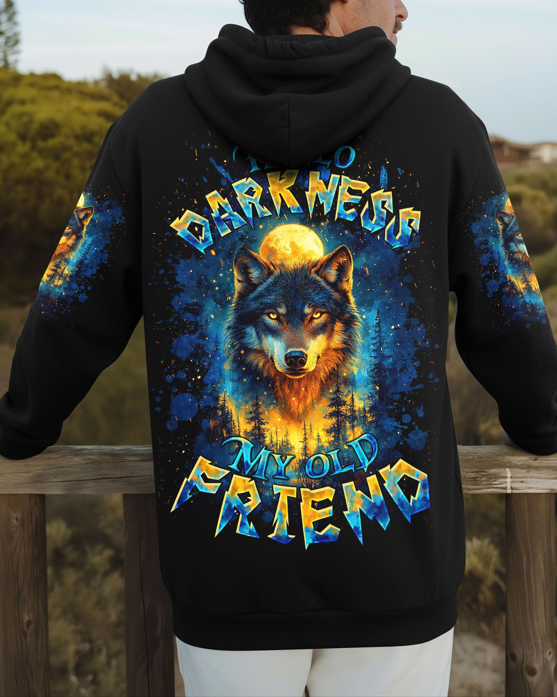 HELLO DARKNESS MY OLD FRIEND WOLF ALL OVER PRINT - TLTW0611251