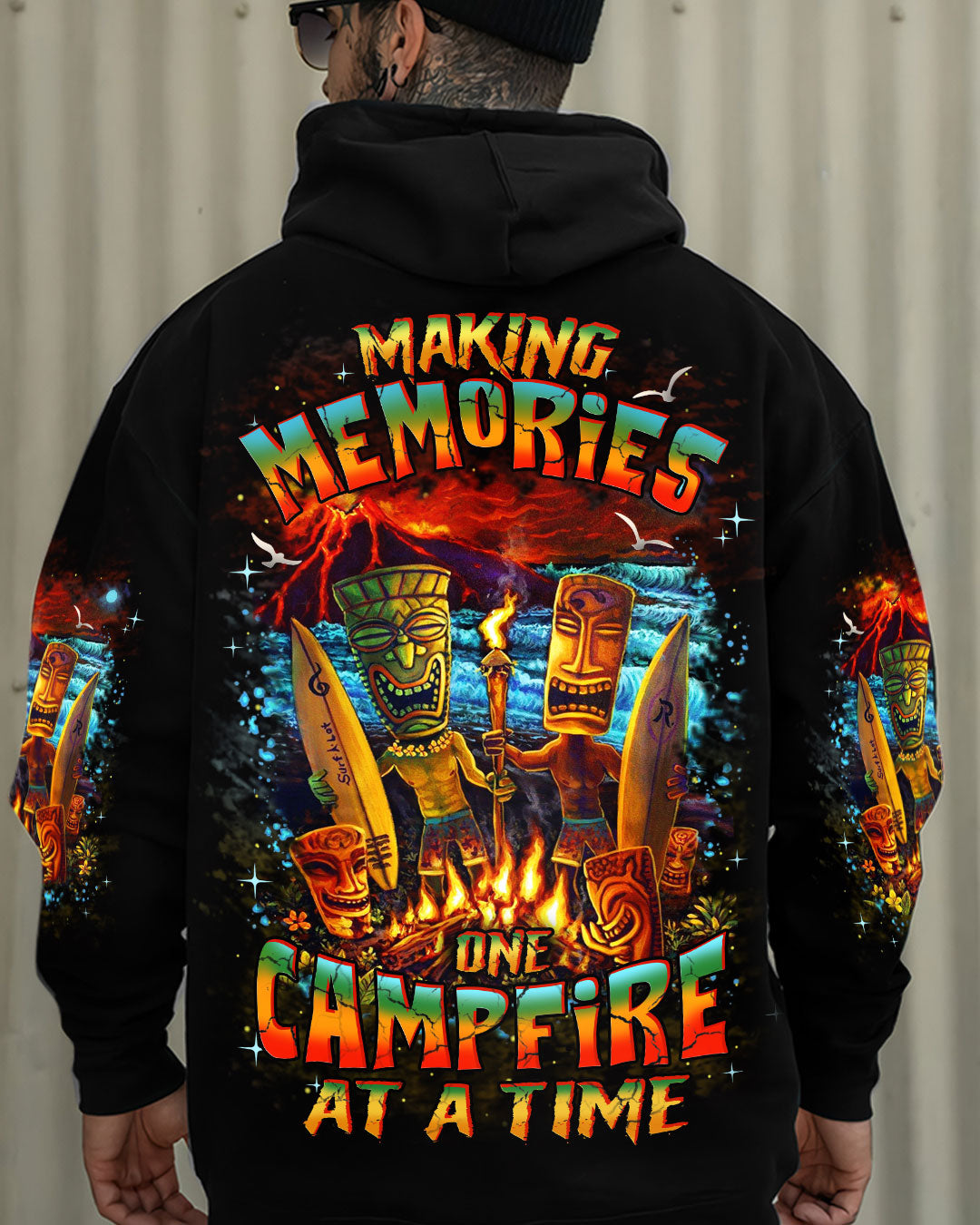 MAKING MEMORIES ONE CAMPFIRE AT A TIME TIKI ALL OVER PRINT - YHHN2008253