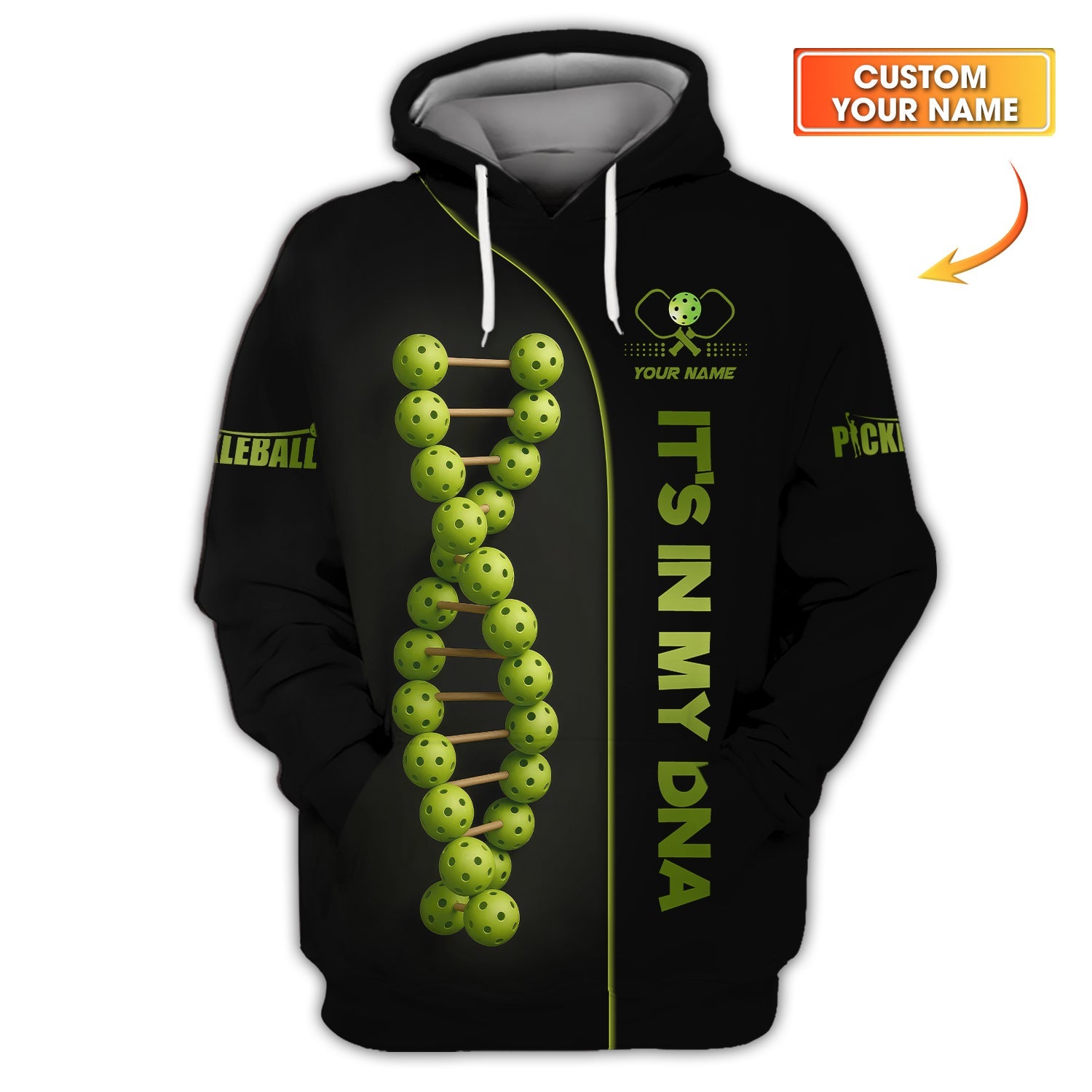 Custom Pickleball Shirt, Funny Pickle Ball In My DNA Polo Shirt for Men and Women, Pickleball Gift for Players
