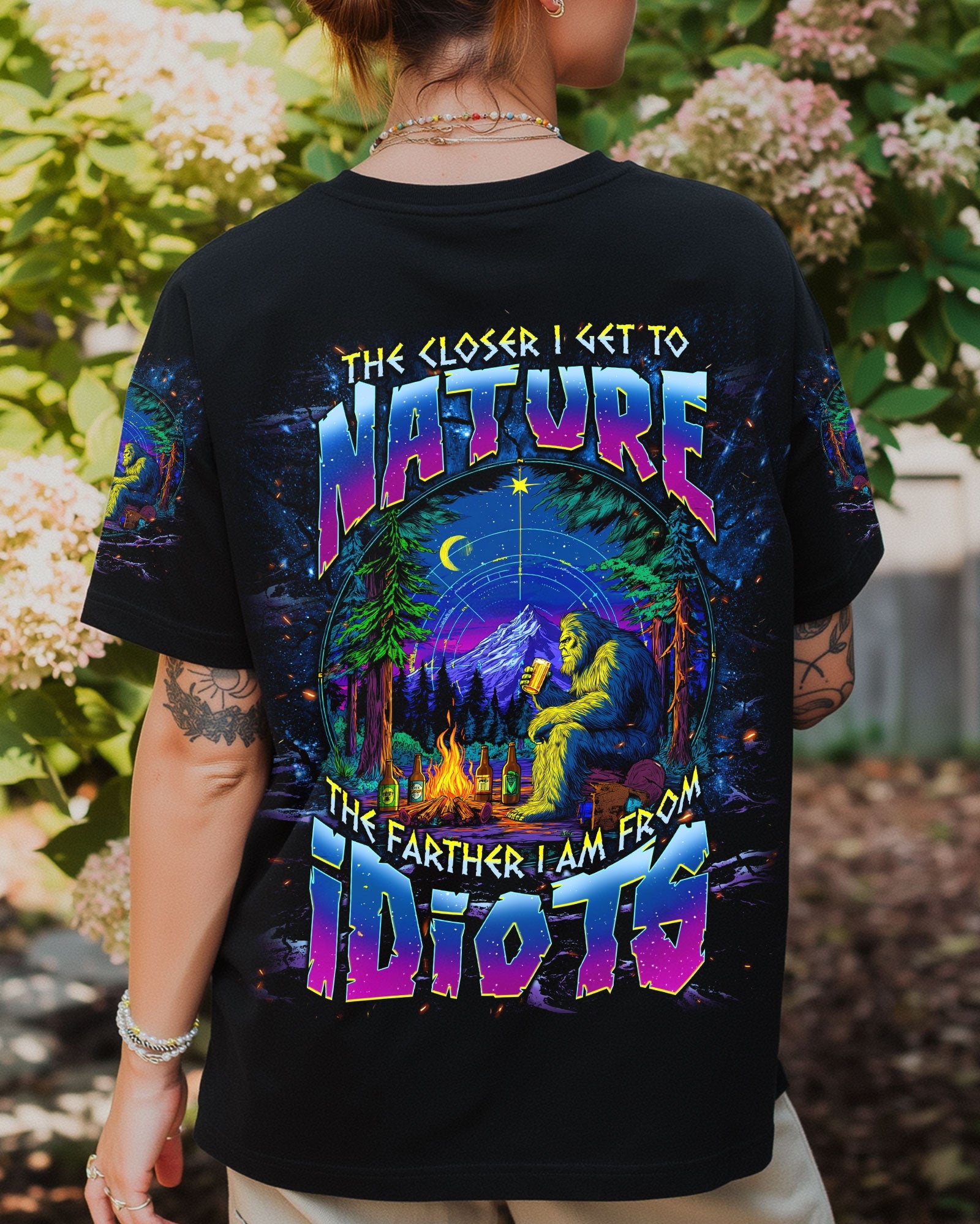 THE CLOSER I GET TO NATURE BIGFOOT ALL OVER PRINT - TLNT0409251