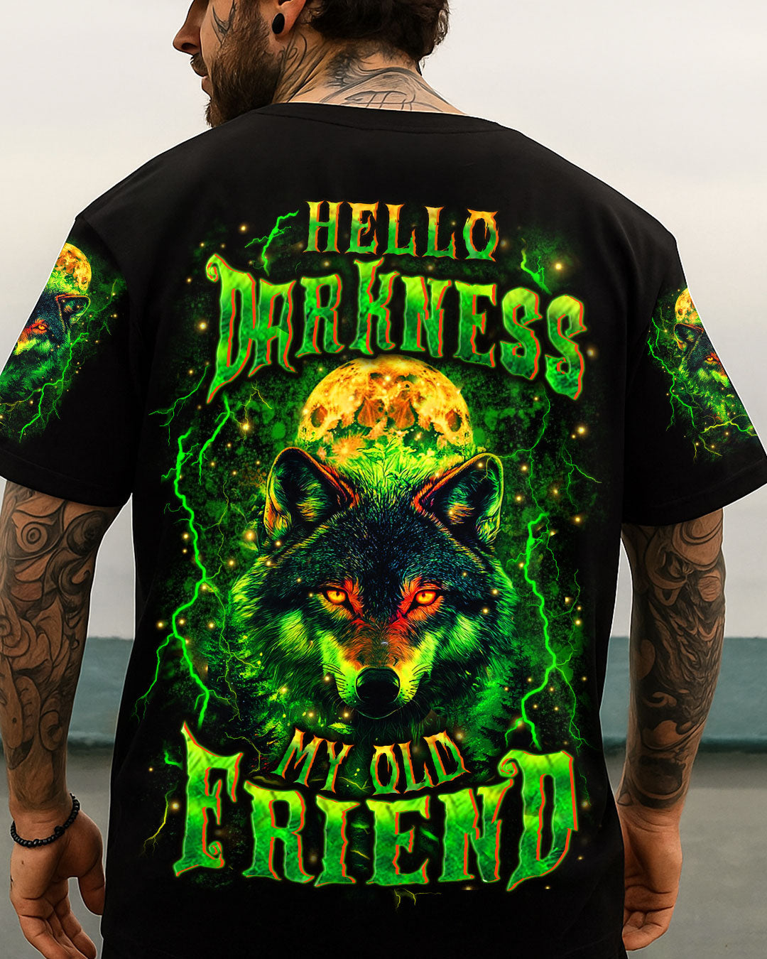 HELLO DARKNESS MY OLD FRIEND WOLF ALL OVER PRINT - YHHN0910253