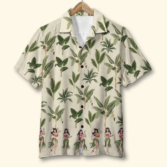 Custom Classic Car Hawaiian Shirt, Dancing Girls Pattern