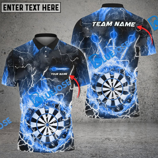 BlueJose Darts Fire Colorful Rays Of Light Premium Personalized Name, Team Name 3D Shirt (6 Colors)