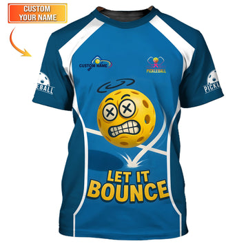 Custom Pickleball Shirt, Let It Bounce, Funny Pickle Ball T Shirt, Pickleball Team Polo, Gifts For Pickleball Players