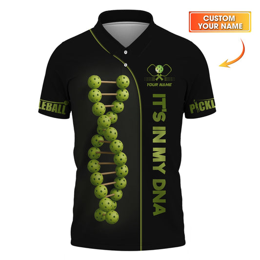 Custom Pickleball Shirt, Funny Pickle Ball In My DNA Polo Shirt for Men and Women, Pickleball Gift for Players