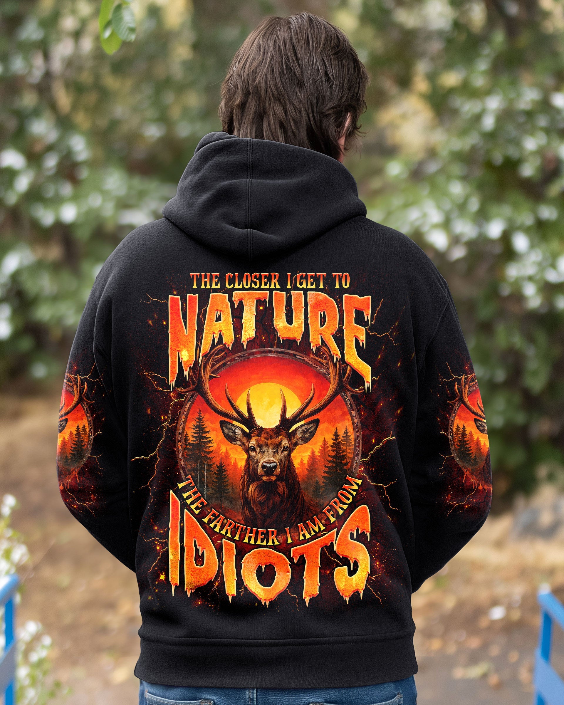 THE CLOSER I GET TO NATURE DEER ALL OVER PRINT - TLNT2508253