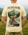 BlueJose I've Got Hiking In My Veins Personalized Hiking 3D Shirt - Sand