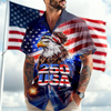 BlueJose Personalized Name America 250 Eagle Patriotic Hawaii Shirt