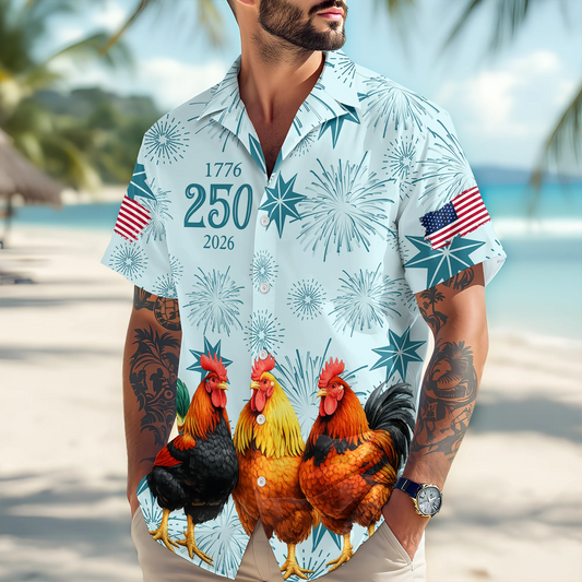 BlueJose Personalized USA 250 Anniversary 1776-2026 Hawaii Shirt For Farmer