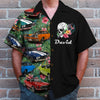 I May Be Old But I Got To Drive All The Cool Cars - Custom Classic Car Photo Hawaiian Shirt - Gift For Car Lovers