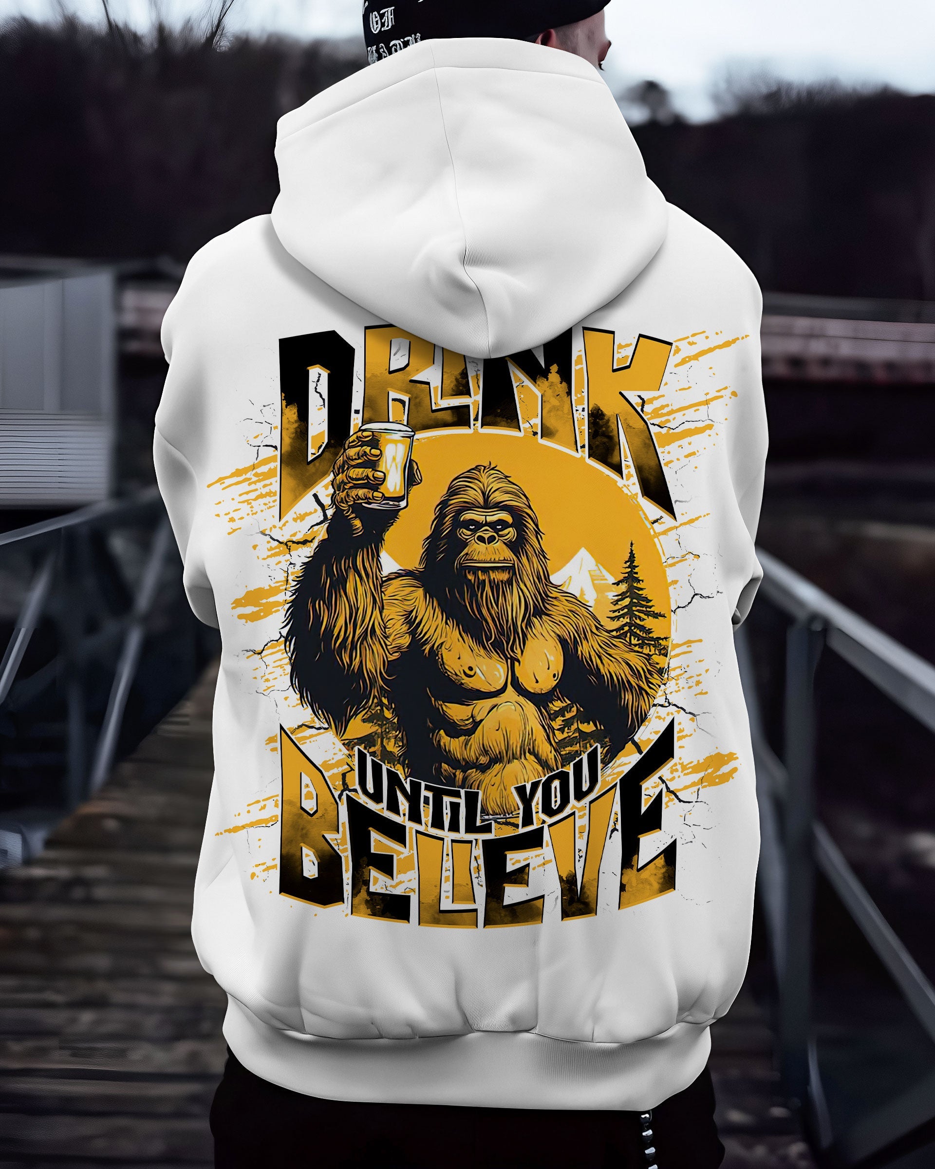 DRINK UNTIL YOU BELIEVE BIGFOOT ALL OVER PRINT - TLNT1009252