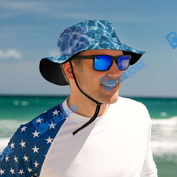 BlueJose Blue Wave Bucket Hat