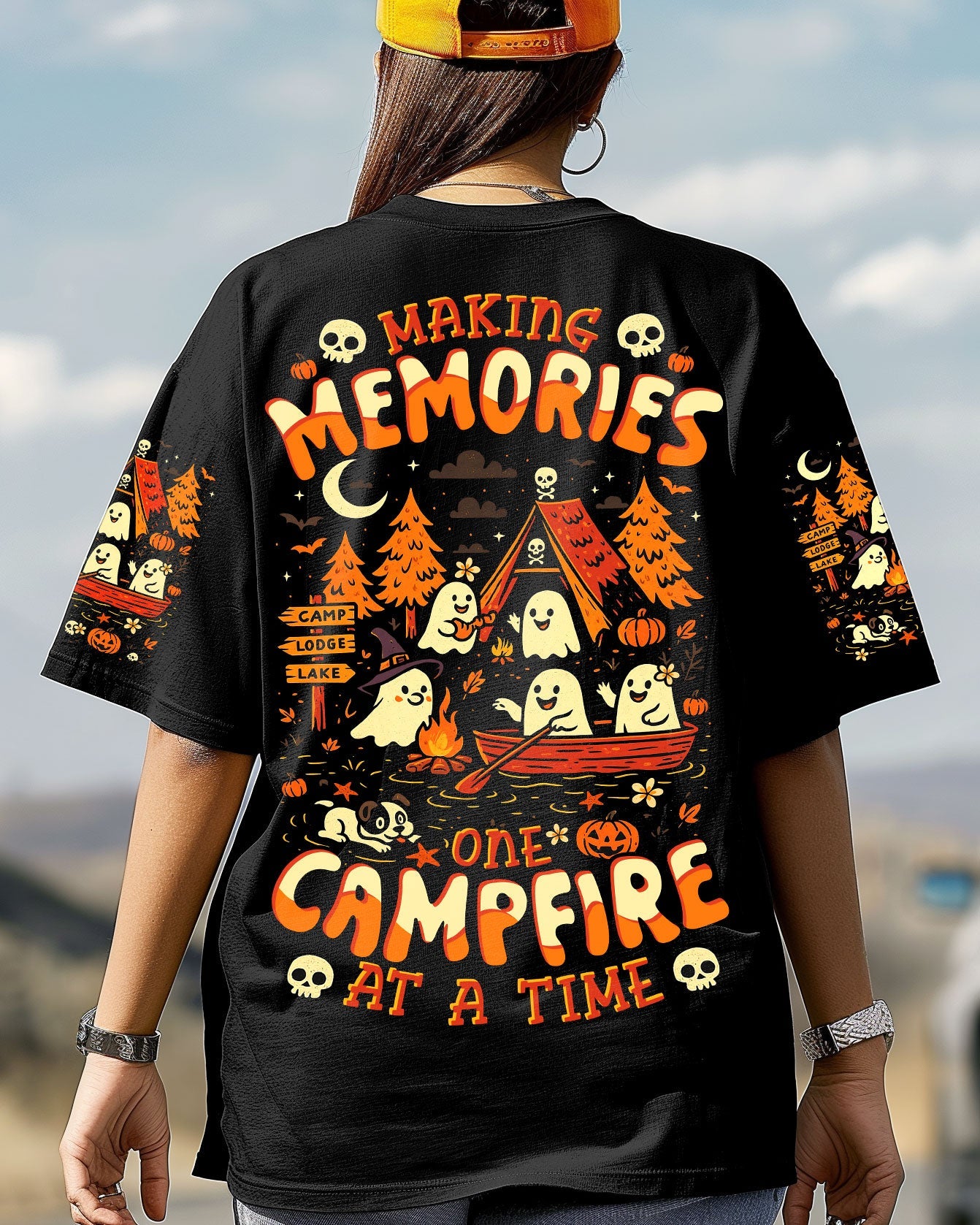 MAKING MEMORIES ONE CAMPFIRE AT A TIME BOO HALLOWEEN ALL OVER PRINT - TLTR1607252