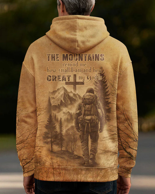 BlueJose The Mountains Remind Me How Small I Am Personalized Hiking 3D Shirt