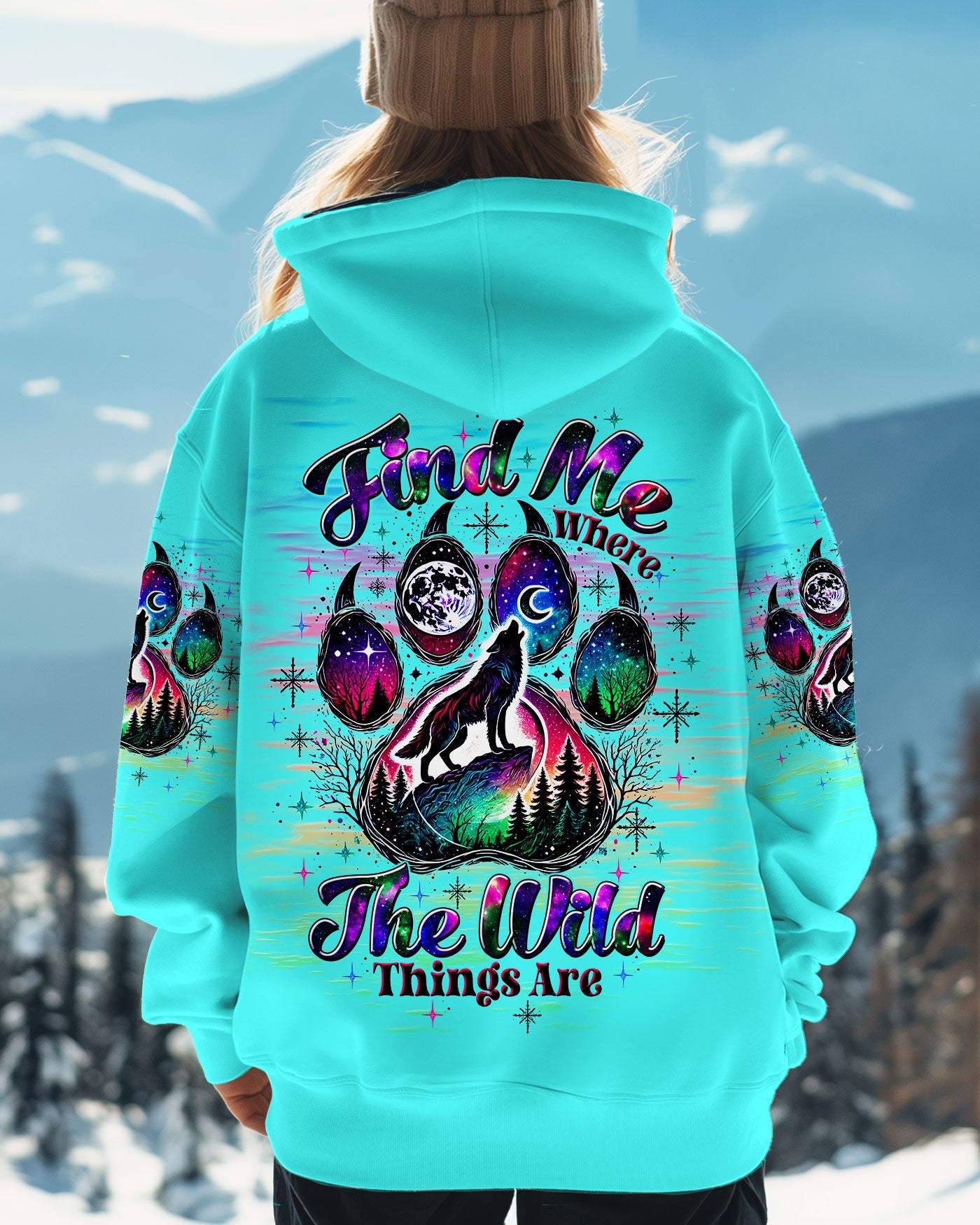  FIND ME WHERE THE WILD THINGS ARE WOLF ALL OVER PRINT  - TLTW1511245