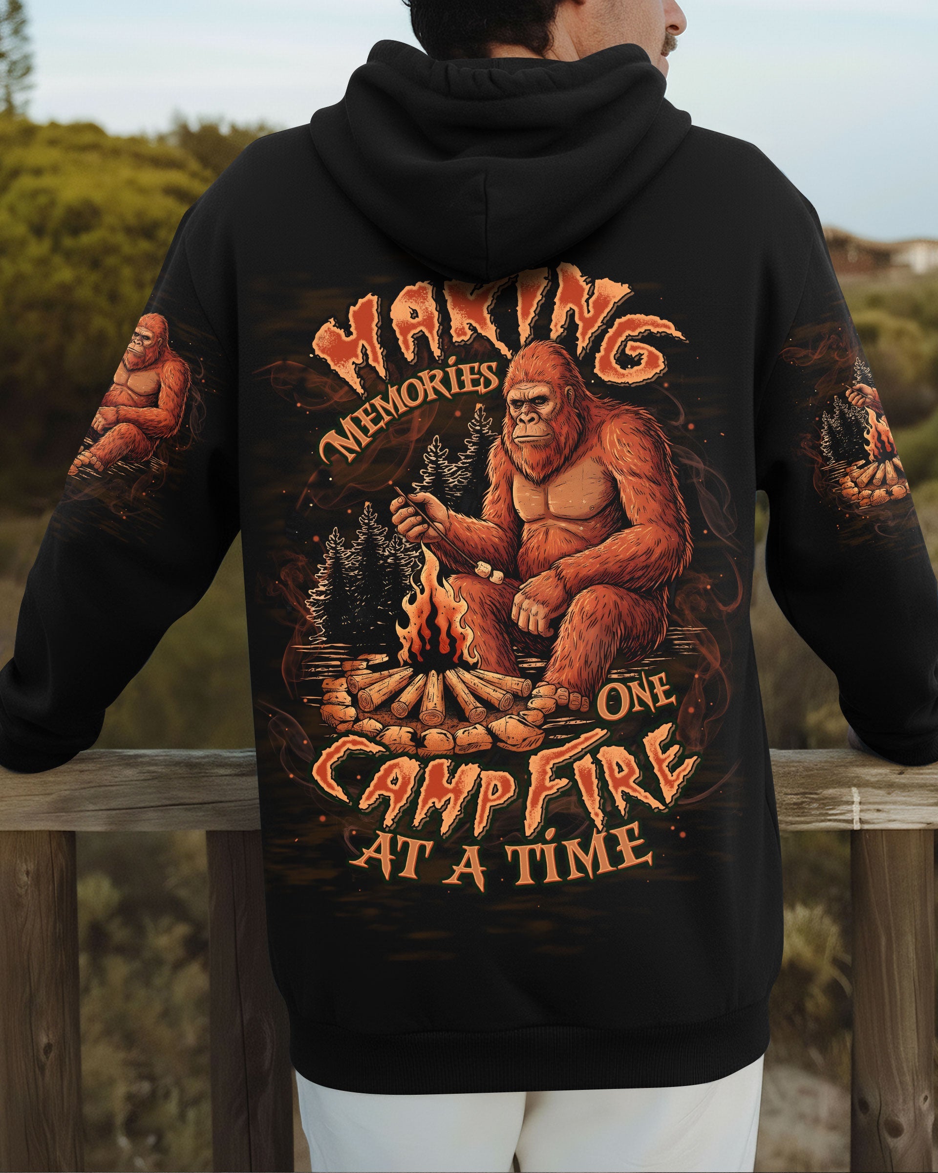 MAKING MEMORIES ONE CAMPFIRE AT A TIME BIGFOOT ALL OVER PRINT - TLTW1211252