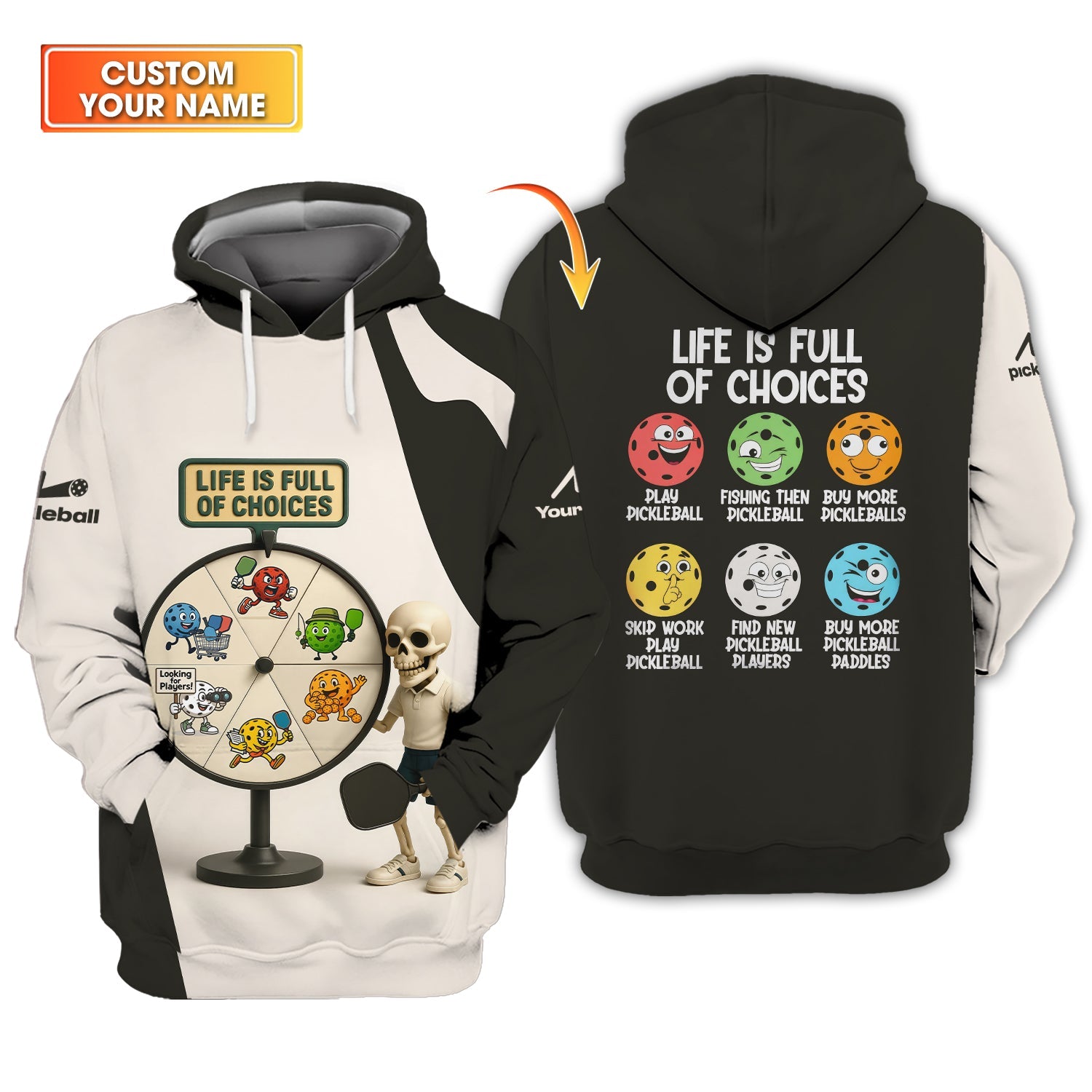 Life Is Full of Choices Shirt, Custom Funny Pickleball Tee, Humor Gift for Pickleball Players