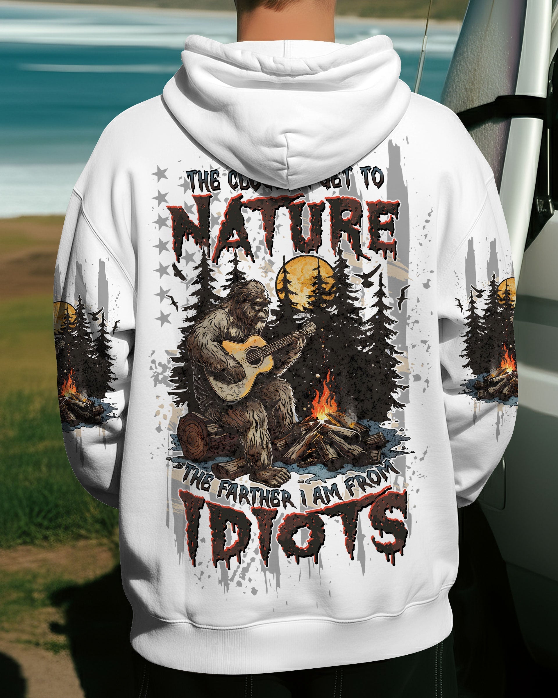 THE CLOSER I GET TO NATURE BIGFOOT ALL OVER PRINT - TLTW2511251