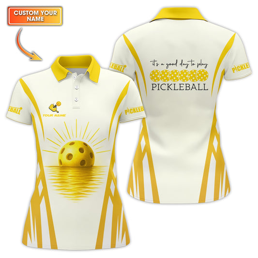 It's a Good Day to Play Custom Name Polos, Funny Pickleball Shirts, Gift For Pickleball Players