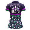 BlueJose Purple Bowling Ball And Pins Pattern Customized Name All Over Printed Shirt For Women