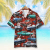 Seamless Tribal Pattern, Custom Classic Car Photo Hawaiian Shirt, Summer Gift