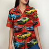 Custom Classic Car Photo Hawaiian Shirt, Coconut Tree Pattern